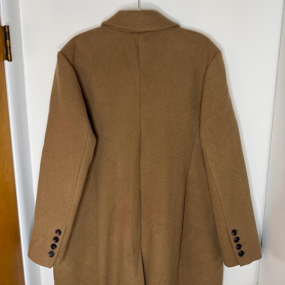 Michaels Kors Wool Blend Structured Tan Peacoat with Lining and Pockets Warm - Picture 7 of 16